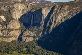 Hang gliders over Yosemite Valley. Shot from Glacier Point